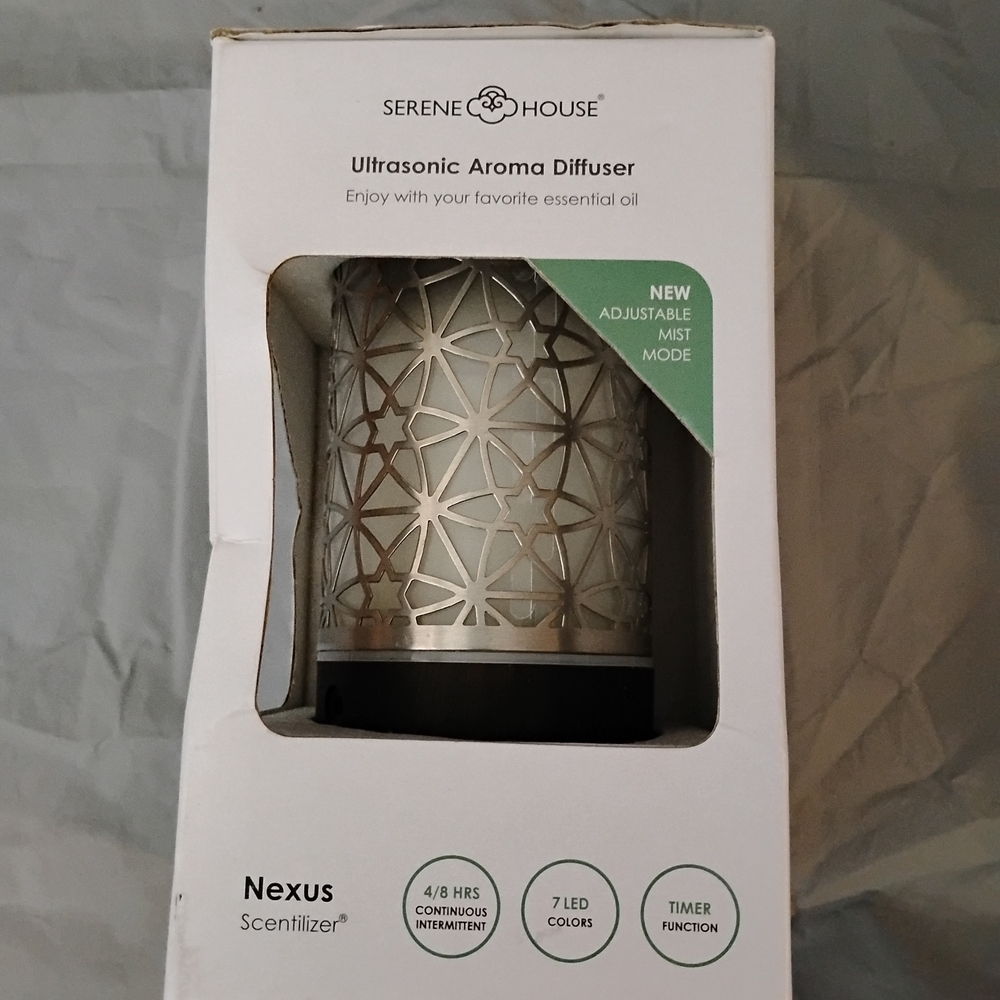 Serene House Ultrasonic Aroma Diffuser New In Box